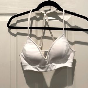 White XS padded athleta sports bra